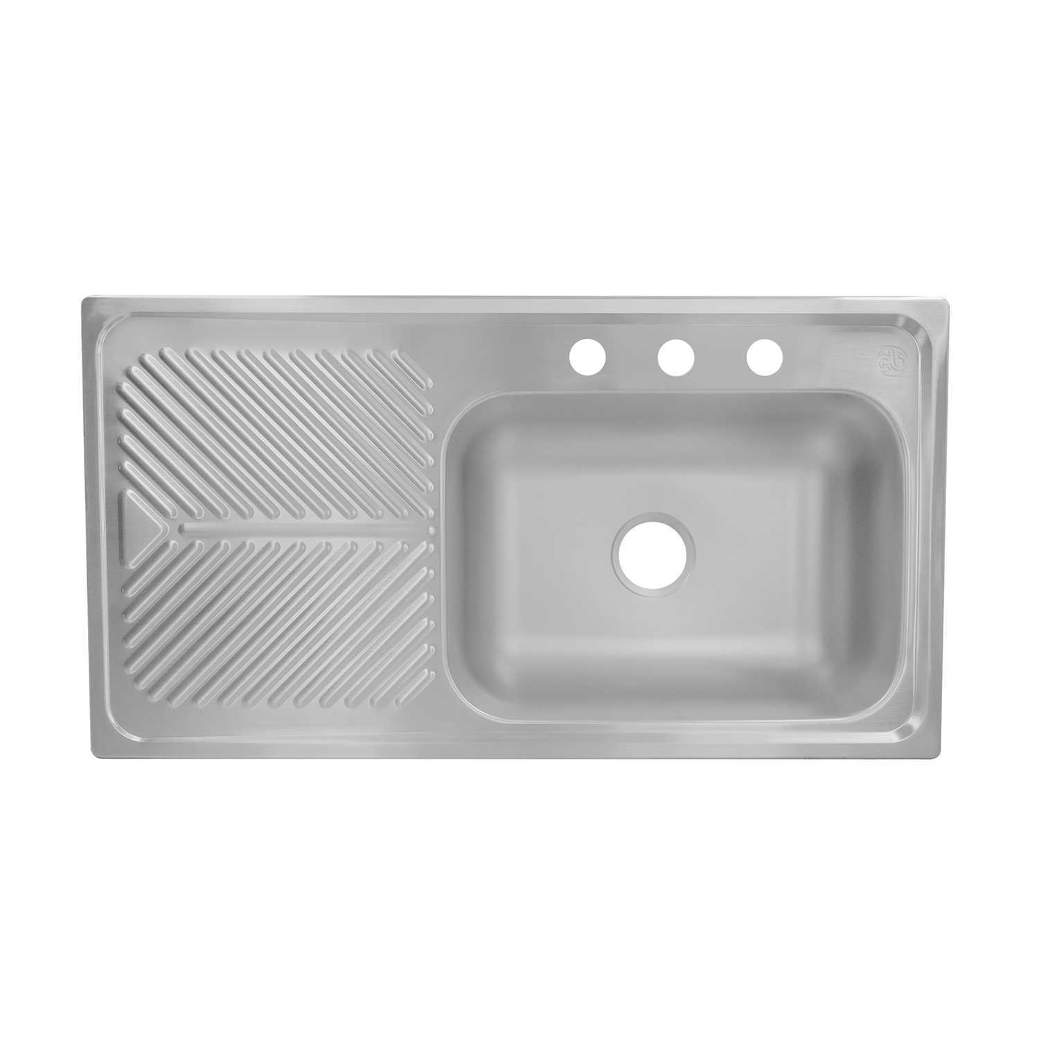 Tarja Mark M-201 Sobreponer Doble Tina con Escurridor (Mark Double Bowl with Drainer M-201)