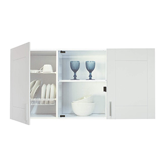 Cocina integral Socoda con acabados melamínicos decorativos resistentes al vapor
